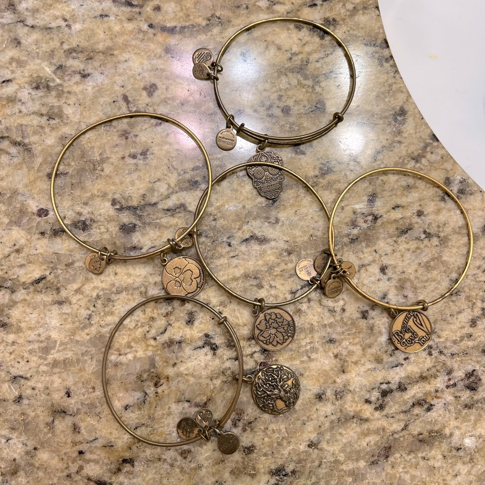 Lot of 6 Alex and Ani Bracelets